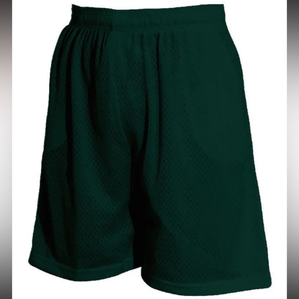 💚🩳 Men’s Mesh Basketball Shorts w/2 front pockets - Forest Green